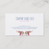 Waterverven Bloemenolifant Visitekaartje (Achterkant)