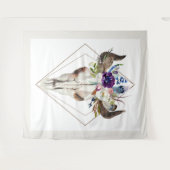 Waterverven boho geometrische dreamcatcher bull sk wandkleed (Voorkant (horizontaal))