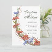 Waterverven bruiloft kaart (Staand voorkant)