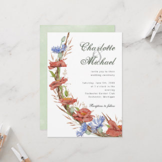 Waterverven bruiloft kaart