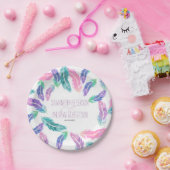 Waterverven bruiloft met schilfers papieren bordje (Feest)