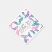 Waterverven bruiloft met schilfers servetten (Hoek)