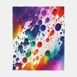 Waterverven Bubbels Smelten Kleuren Abstract Fleece Deken