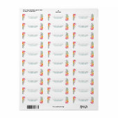 Waterverven Colorful Flowers Etiket (Full Sheet)