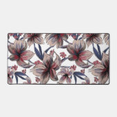 Waterverven Crimson Bloemen op wit Bureaumat (Voorkant)