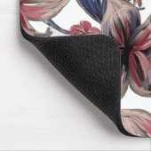 Waterverven Crimson Bloemen op wit Muismat (Hoek)