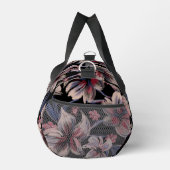 Waterverven Crimson Bloemen op zwart Plunjezak (Rechts)