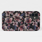 Waterverven Crimson op zwart Case-Mate iPhone Case (Achterkant (horizontaal))