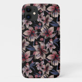 Waterverven Crimson op zwart Case-Mate iPhone Case (Achterkant)