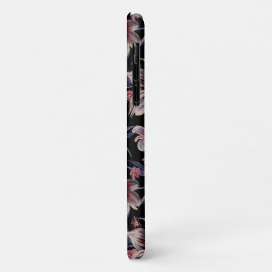 Waterverven Crimson op zwart Case-Mate iPhone Case (Achterkant/links)