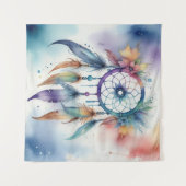 Waterverven Dreamcatcher Wandkleed (Voorkant (horizontaal))