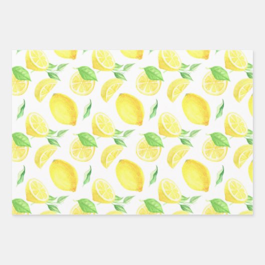 Waterverven en blauwe strepen Inpakpapier Vel (Voorkant 3)