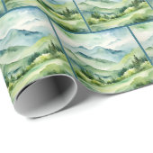 Waterverven en dalen cadeaupapier (Rol Hoek)