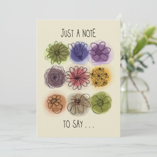 Waterverven en Inktbloemen Elke Gelegenheid Note K (Staand voorkant)