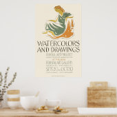 Waterverven en tekeningen poster (Keuken)