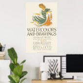 Waterverven en tekeningen poster (Thuiskantoor)