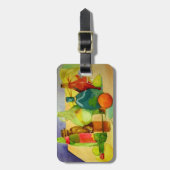 Waterverven flessen bagagelabel (Voorkant verticaal)