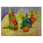 Waterverven flessen snijplank (Voorkant)