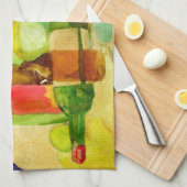 Waterverven flessen theedoek (Quarter Fold)