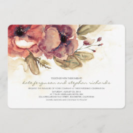 Waterverven - Floral Elegant Wedding Kaart