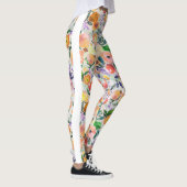 Waterverven gemengde kleuren — Floral Collage Leggings (Rechts)