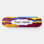 Waterverven golven abstract ontwerp persoonlijk skateboard (Horizontaal)