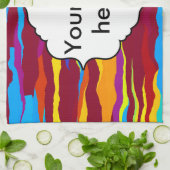 Waterverven golven abstract ontwerp theedoek (Gevouwen)