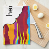 Waterverven golven abstract ontwerp theedoek (Quarter Fold)
