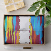 Waterverven golven abstract ontwerp tissuepapier (Geschenk)