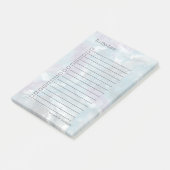 Waterverven in Blauw en Lavender Post-it® Notes (Schuin)
