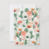 waterverven in de zomer Verticale RSVP-kaart RSVP Kaartje (Achterkant)