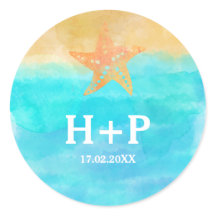 Waterverven Initialen voor het huwelijk