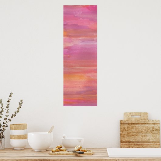 Waterverven juli Sunrise Poster (Keuken)