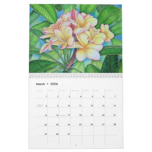 Waterverven Kalender (Mar 2026)