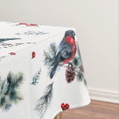 Waterverven Kerst holly en bullfinch patroon Tafelkleed (Voorbeeld)