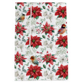 Waterverven Kerst vibe bloemen, bladeren, vogels Medium Cadeauzakje (Achterkant)