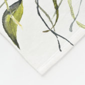 Waterverven kerstmonogram fleece deken (Hoek)