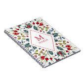 Waterverven kerstmonogram notitieboek (Rechterzijde)