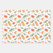 Waterverven kerstvisten Fir Cadeaus Gnome Inpakpapier Vel (Voorkant 2)