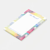 Waterverven Kleurrijk Vormontwerp Post-it® Notes (Schuin)