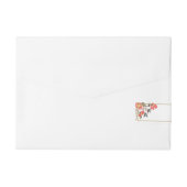 Waterverven Kleurrijke Bloemen Bruiloft Lijst Omwikkelbaar Adreslabel (Achterkant)