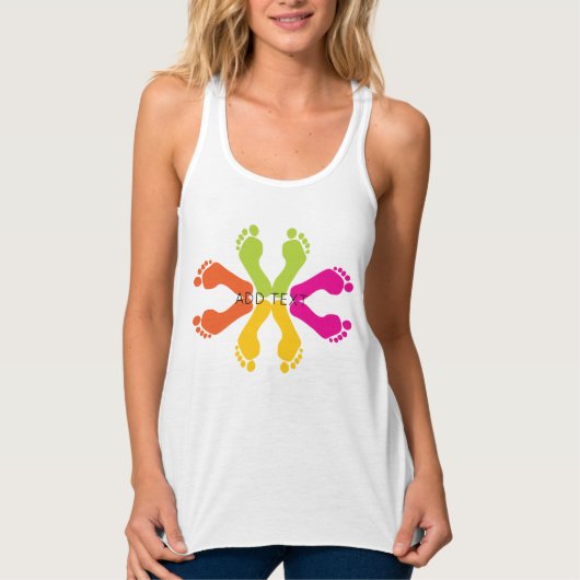 Waterverven lange voeten tanktop (Voorkant)