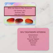 Waterverven met roze en blauwe pasta visitekaartje (Voorkant / Achterkant)