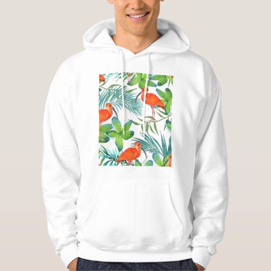 Waterverven:  naadloos patroon. hoodie (Voorkant)