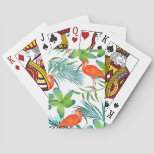 Waterverven:  naadloos patroon. pokerkaarten