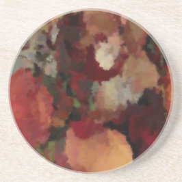 Waterverven najaar zandsteen onderzetter