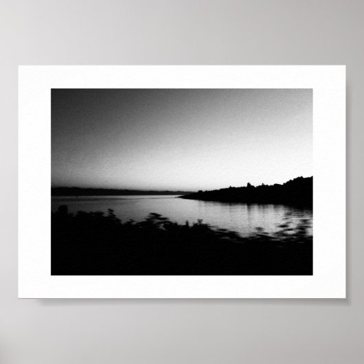 Waterverven Nederland Zwart-wit Fotografie Poster (Voorkant)