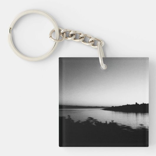 Waterverven Nederland Zwart-wit Fotografie Sleutelhanger (Voorkant)