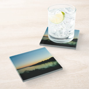 Waterverven op de Horizon Color Photography Glazen Onderzetter