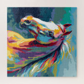 Waterverven Paardenkop Illustratie Legpuzzel (Horizontaal)